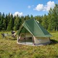 vidaXL Tipi stan 4-miestny Zelená Polyester a oceľ