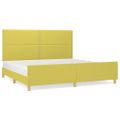 vidaXL Posteľ bez matraca zelená 200x200 cm látka