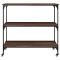 vidaXL Kuchynský vozík hnedý dub 102x50x95 cm kompozitné drevo
