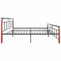 vidaXL Posteľný rám kov a masívne dubové drevo 200x200 cm