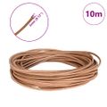 vidaXL Kožená šnúrka 1 Hnedá Ø3 mm x 10 m Koža