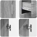 vidaXL Servírovacia skriňa FLORIN 88,5 x 30,5 x 73 cm Sivý Sonoma
