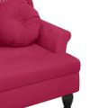 vidaXL Lavica s vankúšmi vínovo červená 120,5x65x75 cm zamat