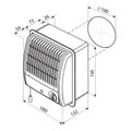 Ventilátor VENTS 100 CF radiálny