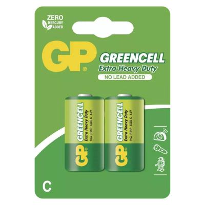 Batéria C (R14) Zn-Cl GP Greencell  2ks / blister