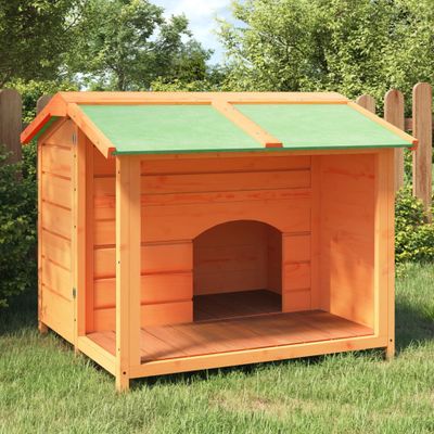 vidaXL Koterec pre psa hnedý 96x87x80,5 cm borovicový masív
