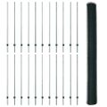 vidaXL Hexagonálny plot s stĺpom 50 x 1,5 m PVC potiahnutá oceľ Zelená