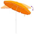 vidaXL Záhradný slnečník 160 cm 170T polyester Oranžová