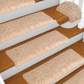 vidaXL Schodové rohože 30 ks 65x21x4 cm zlaté s obdĺžnikovým okrajom