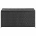 vidaXL Záhradný úložný box čierny 100x50x50 cm polyratanový