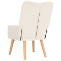 vidaXL kreslo Krémová 63 x 67 x 94 cm Tkanina z ovčej vlny a plywood