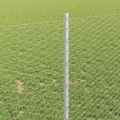 vidaXL Hexagonálny plot s stĺpom 25 x 1 m Pozinkovaná oceľ Strieborná