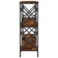 vidaXL Konzolový stolík dymový dub 156x28x80,5 cm kompozitné drevo