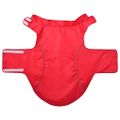 vidaXL Pláštenka pre psa s reflexnými prúžkami, polyesterová, červená, 3XL