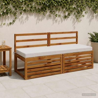 vidaXL Vankúš na lavičku SOEST 100% polyester Biela 140 x 50 x 8 cm