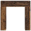 vidaXL Rám krbu Staré drevo 102 x 18 x 100,5 cm Kompozitné drevo