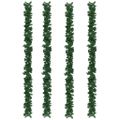 vidaXL Vianočné girlandy 4 ks, zelené 270 cm, PVC