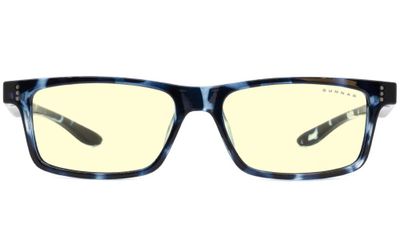 GUNNAR kancelárske/hermé brýle CRUZ KIDS LARGE (8-12) NAVY TORTOISE jantárové sklá BLF 65 NATURAL focus Brýle, kancelárske, herné, čierno-modré obrúčky, jantárové sklá, pre deti 8–12 rokov