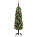 vidaXL Umelý vianočný stromček Zelená 150 cm PVC, oceľ a plast