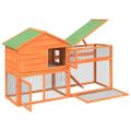 vidaXL Králikáreň hnedá 185,5x60,5x109,5 cm masívna borovica