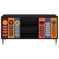 vidaXL TV skrinka ESSEN 102 x 33 x 51 cm Čierny dub Kompozitné drevo