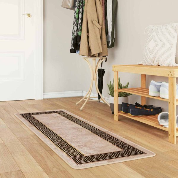vidaXL Behúň MARSA Čierny 50 x 200 cm Polyester a PVC