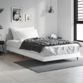 vidaXL Posteľný rám lesklý biely 90x200 cm kompozitné masív