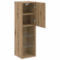 vidaXL TV skrinky s LED svetlami 2 ks dub artisan 30,5x30x102 cm