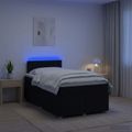 vidaXL Posteľ boxspring s matracom Čierna 120 x 200 cm Látka