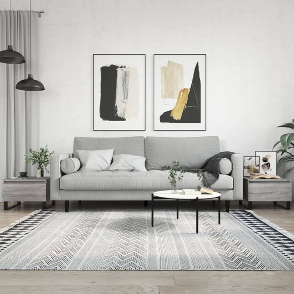 vidaXL Konferenčné stolíky 2 ks sivé sonoma 50x46x35 cm kompoz. drevo