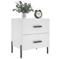 vidaXL Nočné stolíky 2 ks biele 40x35x47,5 cm kompozitné drevo