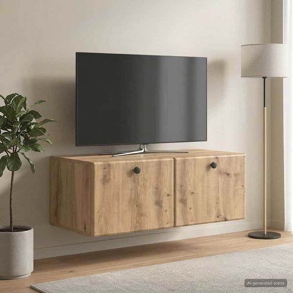 vidaXL Nástenná TV skrinka 78,5 x 41 x 30 cm Dub artisan