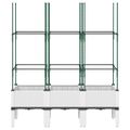vidaXL Záhradný kvetináč s mriežkou biely 120x40x142,5 cm PP