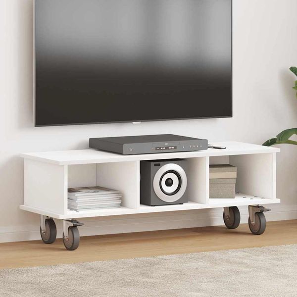 vidaXL TV stolík Biela 100 x 35 x 35 cm Kompozitné drevo