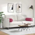 vidaXL Podložkové vankúše 2 pcs Víno červené Ø 25 x 70 cm