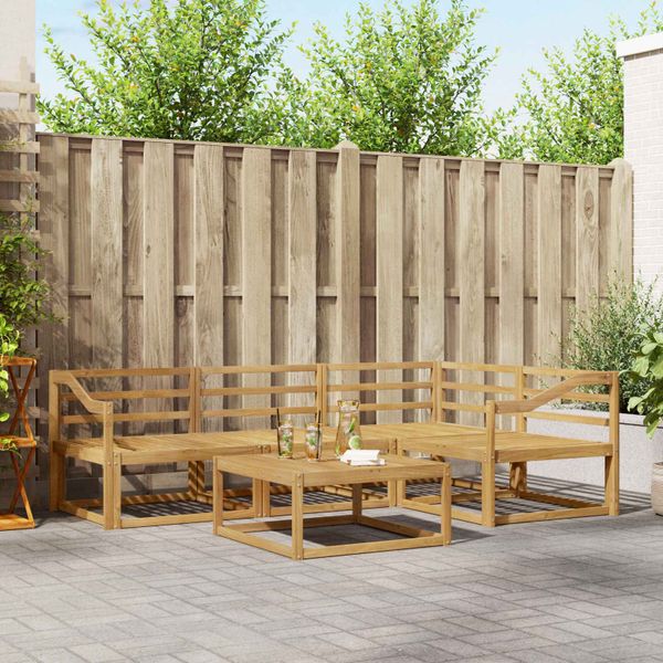 vidaXL Záhradná súprava gaučov 5 pcs Biela 79 x 79 x 37 cm