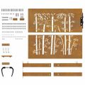 vidaXL Záhradná brána 100x100 cm, corten oceľ, bambusový dizajn