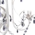 Krištáľový vysiaci luster, elegantný, biely