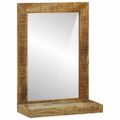 vidaXL Kúpeľňové zrkadlo Hnedá 50 x 22 x 70 cm Masívne mango drevo