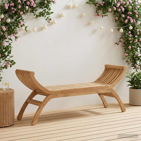 vidaXL Záhradná lavička 2 -Seater 126 cm Husté teakové drevo Prírodná