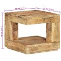 vidaXL Konferenčný stolík 45x45x40 cm masívne mangovníkové drevo
