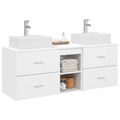 vidaXL Set kabinetov do kúpeľne 3 ks Biela 49,5 x 41 x 62,5 cm