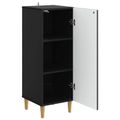 vidaXL Servírovacia skriňa Čierna 33 x 34,5 x 90 cm Kompozitné drevo