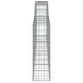 vidaXL Oblúkové gabiónové koše 6ks 400x30x100/120cm pozinkované železo