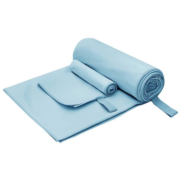 vidaXL Sada športových uterákov 2 pcs Modrá látka