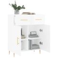vidaXL Komoda lesklá biela 69,5x34x90 cm spracované drevo