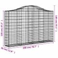 vidaXL Oblúkové gabionové koše 6 ks 200x30x120/140 cm pozink. železo