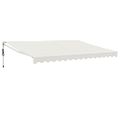 vidaXL Automatická zaťahovacia markíza, krémová 4,5x3 m