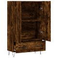 vidaXL Vysoká skrinka dymový dub 69,5x31x115 cm kompozitné drevo