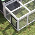 vidaXL Králikáreň sivá 144x123x67,5 cm masívna borovica